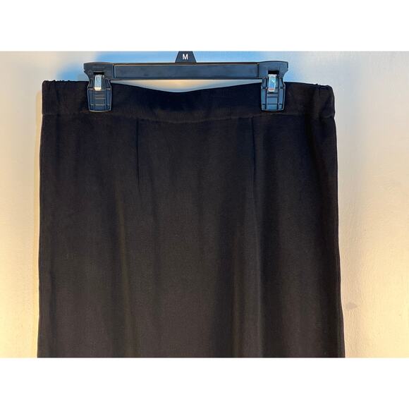 Exclusively Misook Pull On Pencil Skirt Small Petite Black Minimalist Office - Picture 2 of 5